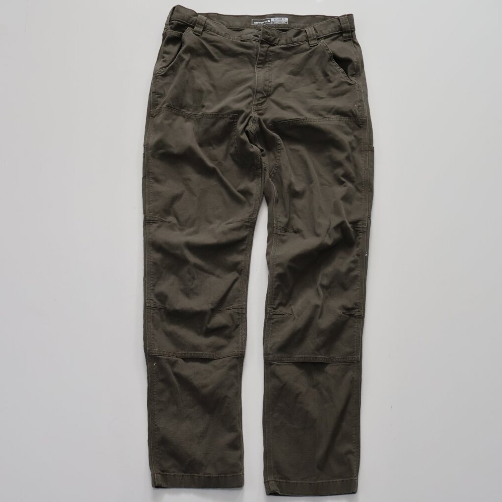 Carhartt Mens Rugged Flex Relaxed Fit Double-Front Utility Work PantPan